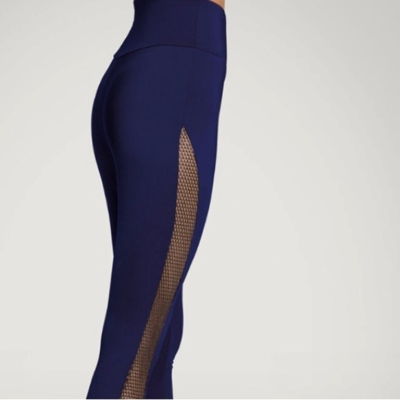 Wolford Navy Leggings with Mesh Detail - Picture 3 of 11